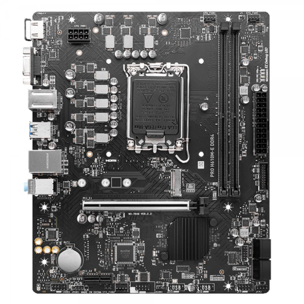 Материнская плата MSI Bad Pack PRO H610M-E DDR4 DDR4,H610,LGA1700,2DDR4,1PCI-Ex16,1PCI-Ex1,1M.2,4SATA3.0,4USB3.2Gen1,8USB 2.0
