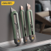 Набор технических ножей "Home Series Green" Deli HT4003L (ножи 9мм+18мм+Т-образный), эксклюзивный дизайн, корпус из высококачественного софттач пластика