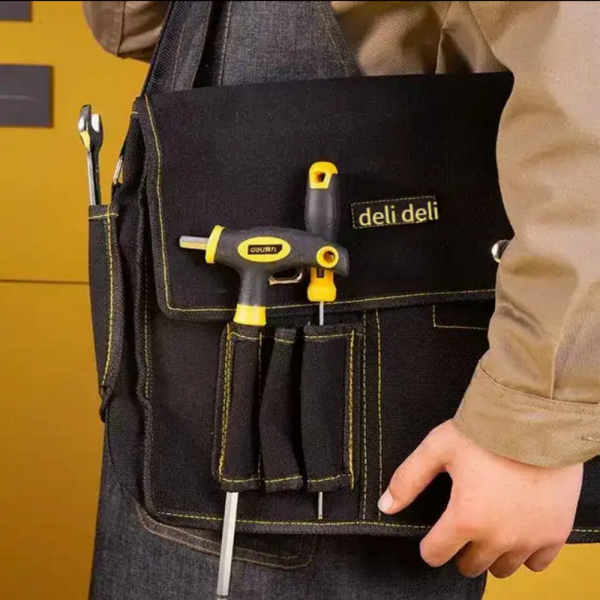 Сумка-портфель для инструментов Deli DL-P7 400 x 130 x 290мм, 00 карманов, плечевой ремень, ткань Оксфорд