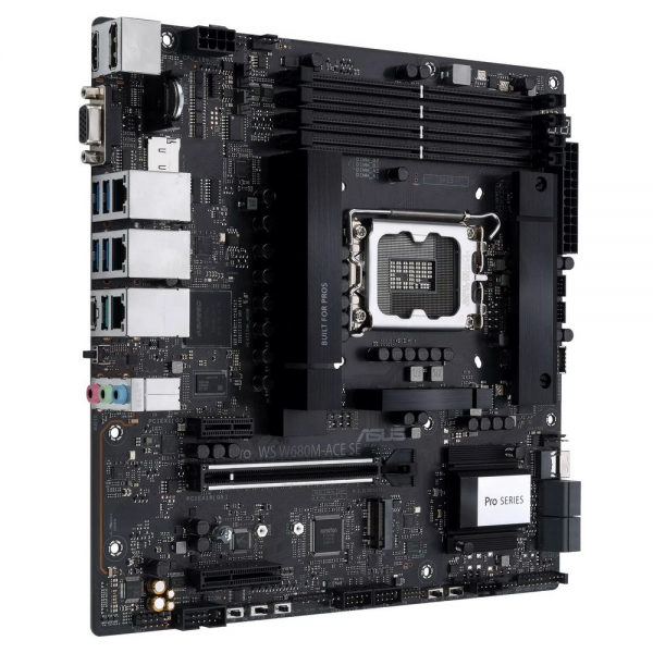 Материнская плата ASUS PRO WS W680M-ACE SE LGA1700 mATX 4xDDR5 PCIEx16 PCIEx4 PCIEx1 2xM.2 USB-C DP HDMI VGA 2х2.5GLAN