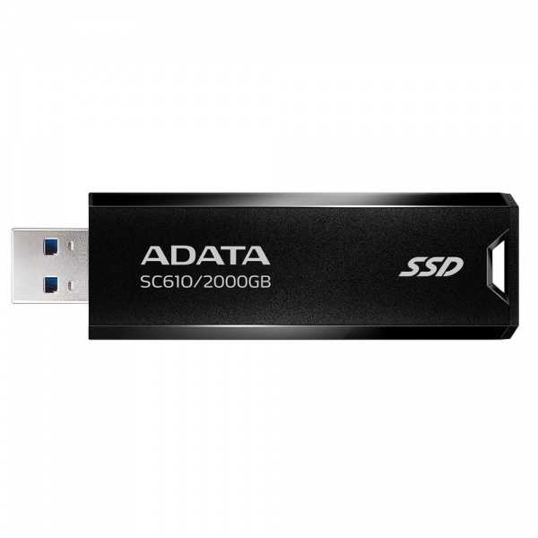 Твердотельный накопитель SSD ADATA 2TB SC610 BOXBLACK/RED USB 3.2 Gen2 Type-A, 550/500, SC610-2000G-CBK/RD