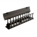 Органайзер Hyperline CMF-2U-FPL106-MCOV-RAL9005 Кабельный организатор с крышкой, глубина 106 мм, 19", 2U