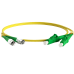 Кабельная сборка Hyperline FC-D2-9-FC/AR-LC/AR-H-2M-LSZH-YL Патч-корд волоконно-оптический (шнур) SM 9/125 (OS2), FC/APC-LC/APC, 2.0 мм, duplex, LSZH, 2м