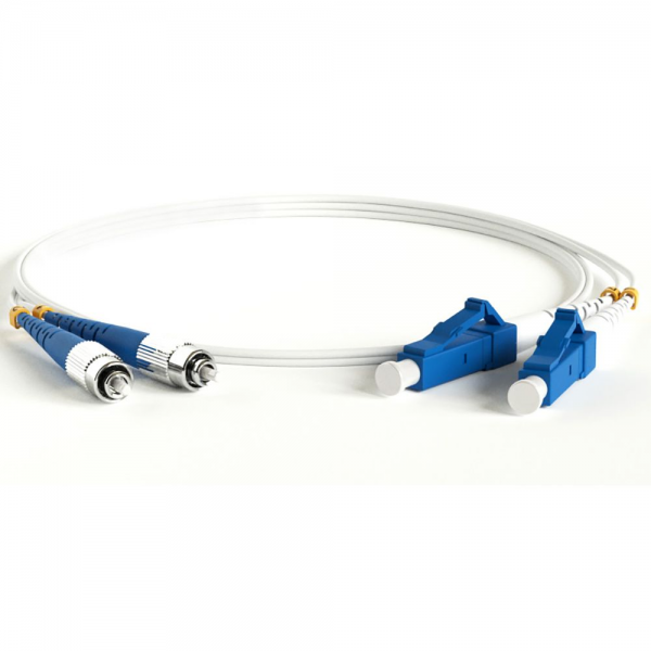 Кабельная сборка Hyperline FC-D2-9A1-FC/UR-LC/UR-H-3M-LSZH-WH Патч-корд волоконно-оптический (шнур) SM 9/125 (G.657), FC/UPC-LC/UPC, 2.0 мм, duplex, LSZH, 3м