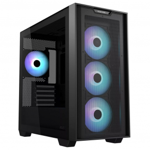 Корпус ASUS A21 PLUS TG ARGB BLACK-SI ARGB FANS/BLK/EPS