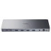 Концентратор CUDY 13-IN-1 10Gbps USB-C Dual 4K Docking Station | 150W PSU Up to One 5K(5120x2880p60) or Two 4K(4096x2160p60) Video output, 2 x Display 1.2a Port, 2 x HDMI 2.0 Port;1 x 10Gbps Upstream USB-C 3.2Gen2 port (PD 100W); 2 x 10Gbps USB-C 3.2Gen2