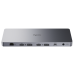 Концентратор CUDY 13-IN-1 10Gbps USB-C Dual 4K Docking Station | 150W PSU Up to One 5K(5120x2880p60) or Two 4K(4096x2160p60) Video output, 2 x Display 1.2a Port, 2 x HDMI 2.0 Port;1 x 10Gbps Upstream USB-C 3.2Gen2 port (PD 100W); 2 x 10Gbps USB-C 3.2Gen2