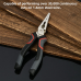 Удлиненные плоскогубцы Deli DL0104 200мм, Cr-V, эксцентриковый шарнир, антикоррозийное покрытие, трехкомпонентная прорезиненная рукоять