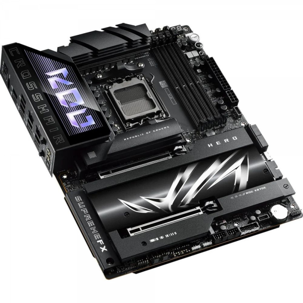 Материнская плата ASUS ROG CROSSHAIR X870E HERO AM5 ATX 4xDDR5 2xPCIEx16 5xM.2 4xUSB-C HDMI 2.5GLAN 5GLAN Wi-Fi 7