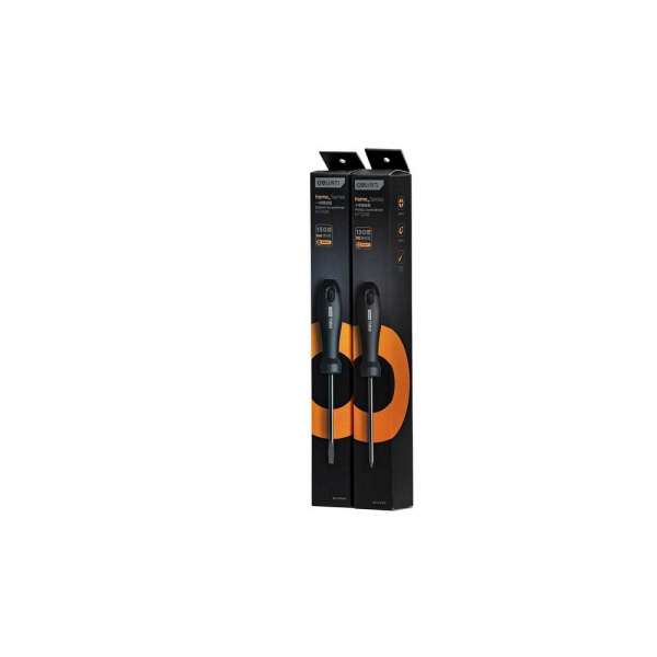 Крестовая отвертка "Home Series Black" Deli HT1206 PH2x150мм Эксклюзивный дизайн, рукоятка из высококачественного софттач пластика bp Badpack