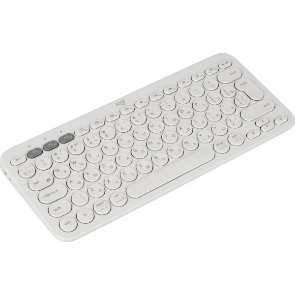 Клавиатура беспроводная Logitech K380, White, Bluetooth, оригинальная заводская РУС гравировка, [920-009589]