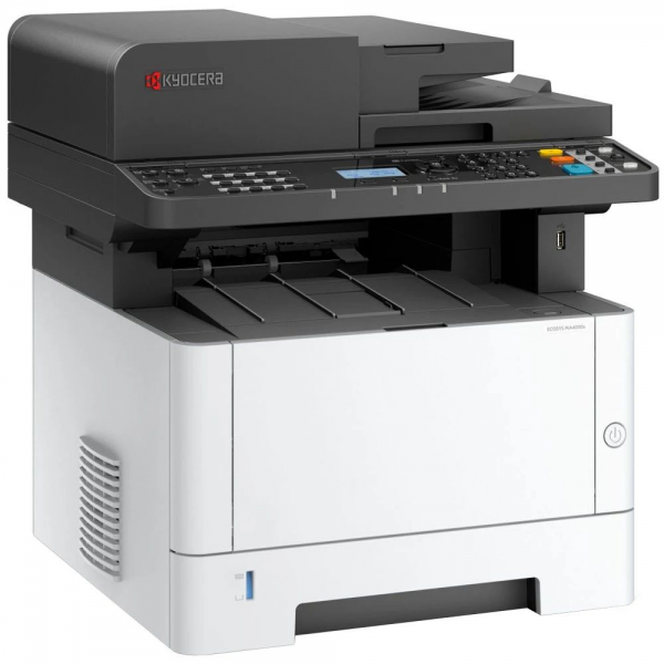 МФУ Kyocera Ecosys MA4000fx A4, лазерное, монохромное, 40стр/мин, 1200dpi, 1200МГц, 1500Мб, 512Гб, 50АПД, 250+100, USB/Ethernet (110C1B3NL0)