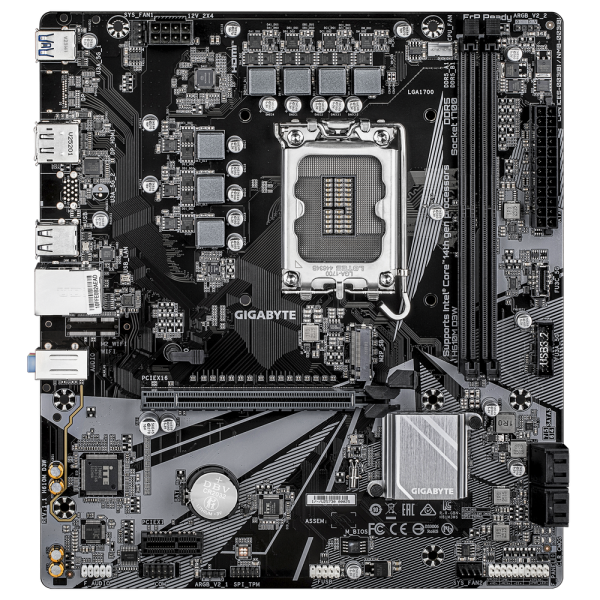Материнская плата Gigabyte H610M D3W H610, LGA1700, 2*DDR5, 1*PCIEx16, 1*PCIEx1, 1*M.2, 1*TypeC, 3*USB3.2Gen1, 7*USB2.0, 4*SATA3.0, 1G, DP, HDMI, M-ATX, RTL