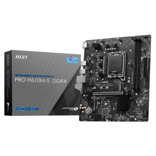 Материнская плата MSI Bad Pack PRO H610M-S DDR4 H610, LGA1700, 2*DDR4, 1*PCIEx16, 1*PCIEx1, 1*M.2, 2*USB3.2Gen1, 4*USB2.0, 2*SATA3.0, 1G, HDMI, M-ATX, RTL bp