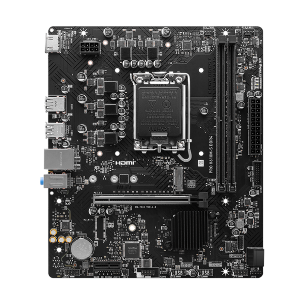Материнская плата MSI Bad Pack PRO H610M-S DDR4 H610, LGA1700, 2*DDR4, 1*PCIEx16, 1*PCIEx1, 1*M.2, 2*USB3.2Gen1, 4*USB2.0, 2*SATA3.0, 1G, HDMI, M-ATX, RTL bp