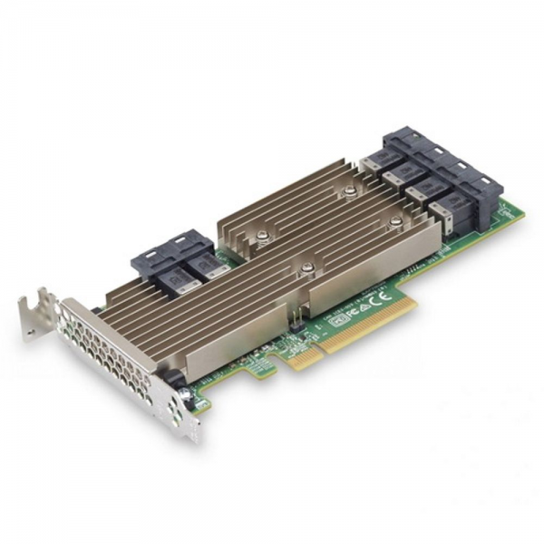 HBA-адаптер Broadcom LSI SAS 9305-24i SGL (05-25699-00) PCIe 3.0 x8 LP, SAS/SATA 12G HBA, 24port(6*int SFF8643), 3224 IOC