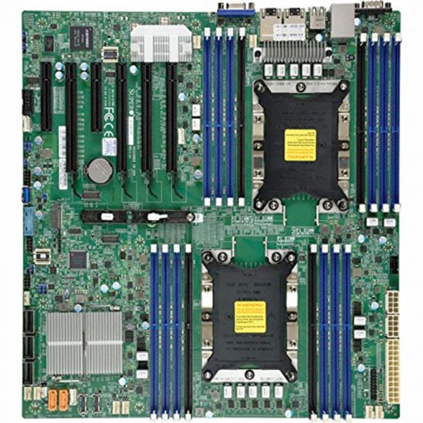 Материнская плата SuperMicro MBD-X11DPI-NT E-ATX Up to 2TB 3DS ECC RDIMM 14 SATA3 4 USB 2.0 ports 5 USB 3.0 ports 1 VGA port, 2x10GbE
