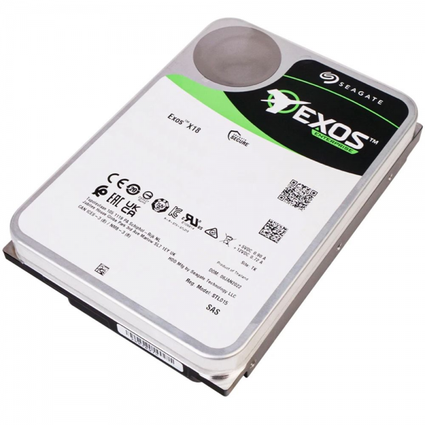 Жесткий диск серверный Seagate Exos X18 ST12000NM004J 12TB 3.5" SAS 12Gb/s, 7200rpm, 256MB, 512e/4Kn, Bulk (020398)