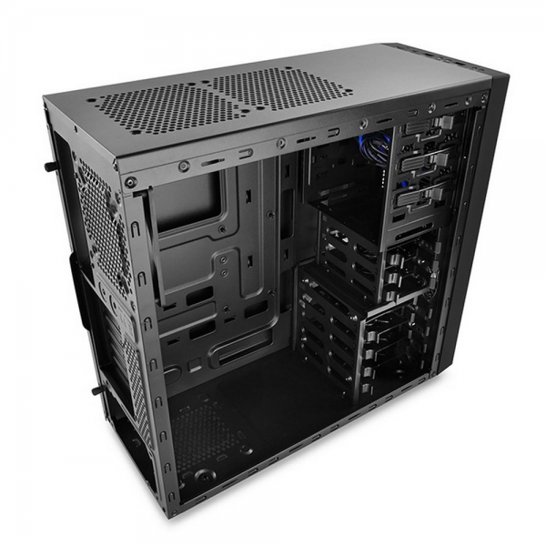 Корпус Deepcool TESSERACT BF (ATX, Black-Blue, CPU 169mm, VGA 310mm, 1 x USB3.0, 1 x USB2.0, Audio x 1, Mic x 1, «Ext. 5.25»x 2, Int. 3.5»x4, 2.5»x3, Rear fan 120mm, W/O PSU) (712220)»