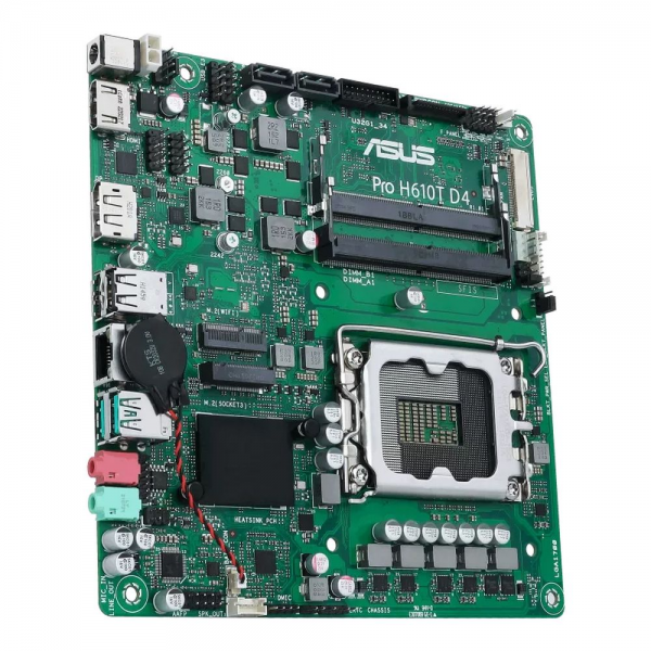 Материнская плата ASUS PRO H610T D4-CSM LGA1700 mini-ITX 2xDDR4 M.2 DP HDMI GLAN (679851)