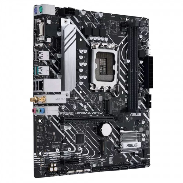 Материнская плата ASUS PRIME H610M-A WIFI D4 LGA1700 mATX 2xDDR4 PCIEx16 PCIEx1 2xM.2 DP HDMI VGA GLAN Wi-Fi 5