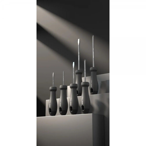 Набор отверток Home Series Black Deli HT1006 6шт SL3x75+SL5x100+SL6x150+PH0x75+PH1x100+PH2x150, эксклюзивный дизайн, рукоятка из высококачественного софттач пластика