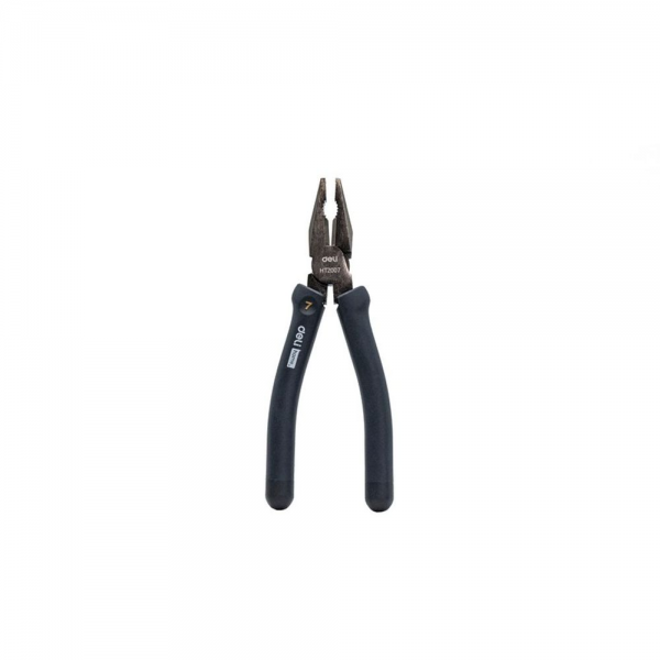 Пассатижи Deli Home Series Black HT2007 180мм, эксклюзивный дизайн, рукоятка из высококачественного софттач пластика