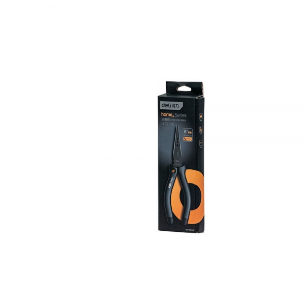 Длинногубцы Deli Home Series Black HT2106 160мм, эксклюзивный дизайн, рукоятка из высококачественного софттач пластика