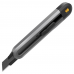 Технический нож "Home Series Black" Deli HT4018 ширина лезвия 18мм, эксклюзивный дизайн, корпус из высококачественного софттач пластика