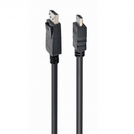 Кабель DisplayPort->HDMI Cablexpert CC-DP-HDMI-1M 1м, 20M/19M, черный, экран, пакет (CC-DP-HDMI-1M) (079990) {100}