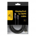 Кабель DisplayPort->HDMI Cablexpert CC-DP-HDMI-1M 1м, 20M/19M, черный, экран, пакет (CC-DP-HDMI-1M) (079990) {100}
