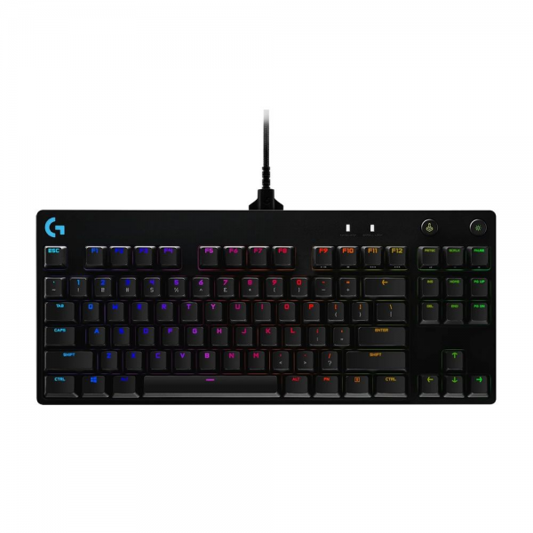 Клавиатура игровая Logitech G PRO TKL Black |920-009393| 89 клавиш (2 дополнительных), без цифрового блока, RGB-подсветка, съемный кабель 1,8м