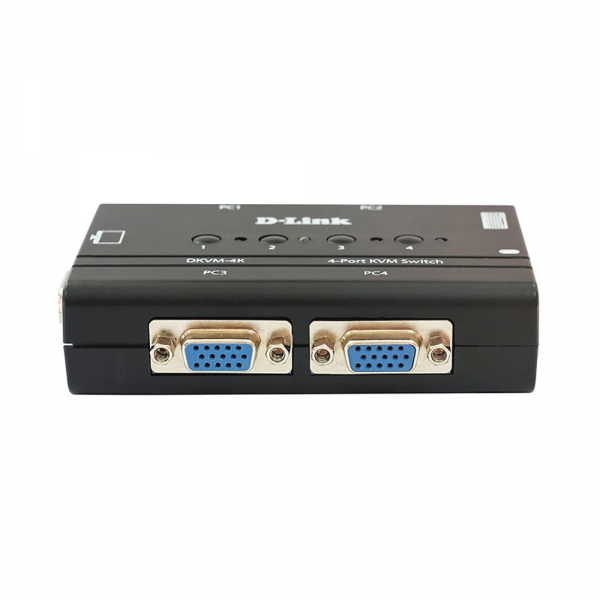 Переключатель консоли (KVM) D-Link DKVM-4K/B3A 4-портовый KVM-переключатель с портами VGA и PS/2