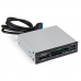 Картридер Exegate «Картридер USB3.0 ExeGate <CR-611U3> (внутренний, 3.5», мультиформатный:» SD/SDHC/SDXC/MMC/microSD/T-Flash/CF/MS/MS micro/XD, 1 доп.порт USB3.0, черный, металл) (133273)