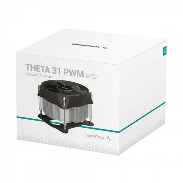 Вентилятор Deepcool THETA 31 PWM 1700 (Height 66mm, Fan 100mm, 500-2400±10% rpm, <30.3dB(A), 4-pin, TDP < 95W, Al+Cu, Screw, Intel LGA1700)