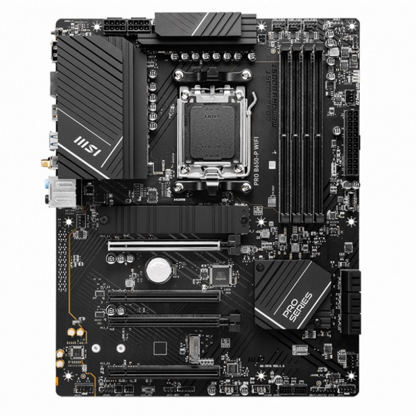 Материнская плата MSI PRO B650-P WIFI MS-7D78\PRO B650-P WIFI\601-7D78-010,11\801 -7D78-001\STD PRO B650-P WIFI,B650,AM5,4DDR5,4PCI -Ex16,2M.2,6SATA3,1USB 20G,4USB 10G,6USB 5G,4USB2,HD A\