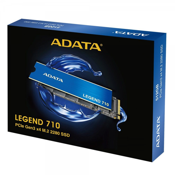 Твердотельный накопитель SSD ADATA ALEG-710-1TCS PCIe Gen3x4 with NVMe, 2400/1800, IOPS 180/150K, MTBF 1.5M, 3D NAND, 260TBW, 0,24DWPD, Heat Sink, RTL (937841)