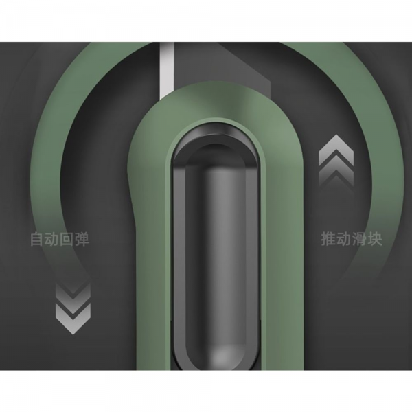 Технический нож "Home Series Green" Deli HT4008L Т-образное лезвие с механизмом автоматического возврата, эксклюзивный дизайн, корпус из высококачественного софттач пластика