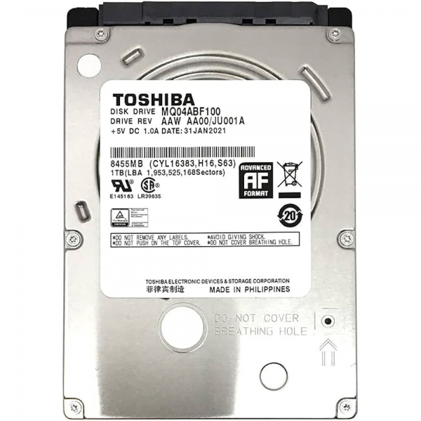Жесткий диск Toshiba Mobile MQ04ABF100 1TB 2.5" SATA 6Gb/s 128pin 5400RPM