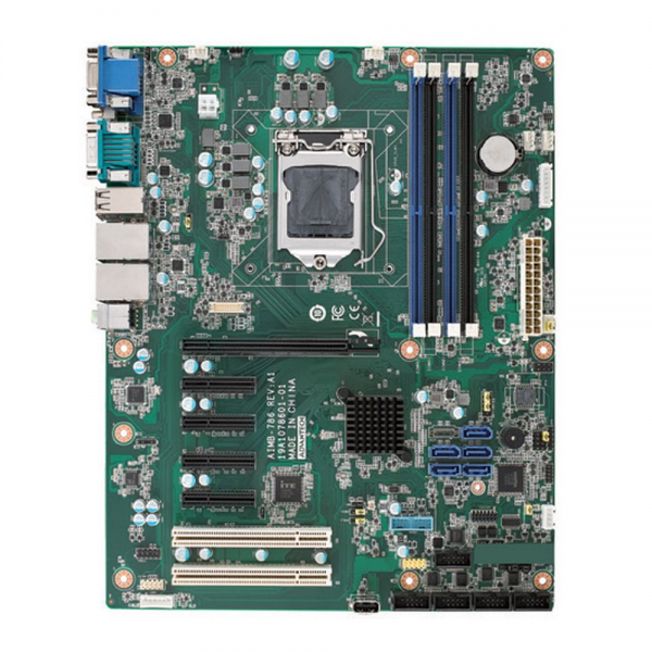 Материнская плата Advantech AIMB-786G2-01A1 Процессорная плата ATX, поддержка Intel Core i7/i5/i3/Pentium/Celeron 8th Gen LGA1151, Q370, DDR4, VGA, DVI, DP, 5xSATA III RAID 0/1/5/10, 6xUSB 3.1, 7xUSB 2.0 , 6xCOM, 2xGbE LAN, PS/2