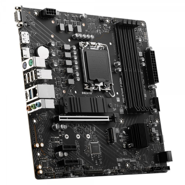 Материнская плата MSI PRO B760M-P DDR4 B760, LGA1700, 4*DDR4, 1*PCIEx16, 2*PCIEx1, 2*M.2, 1*TypeC, , 3*USB3.2Gen1, 8*USB2.0, 4*SATA3.0, 1G, VGA, DP, HDMI, M-ATX, RTL