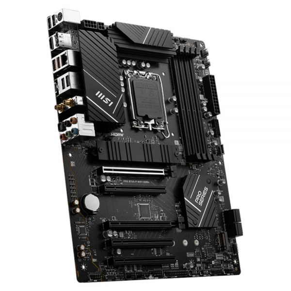 Материнская плата MSI PRO B760-P WIFI DDR4 B760, LGA1700, 4*DDR4, 5*PCIEx16, 2*M.2, 2*TypeC, 2*USB3.2Gen2, 2*USB3.2Gen1, 8*USB2.0, 4*SATA3.0, 2.5G, DP, HDMI, ATX, RTL