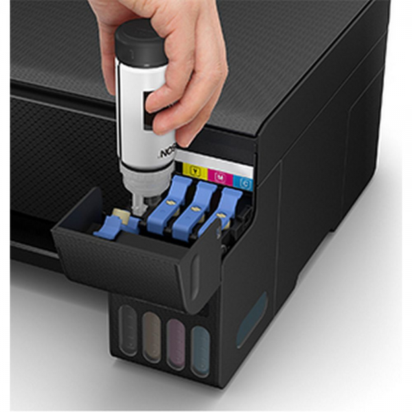 МФУ струйное Epson EcoTank L3210, A4, цветная печать, 5 стр/мин, 5760x1440 dpi, USB/СНПЧ, чёрный корпус (C11CJ68401/C11CJ68403/C11CJ68405)