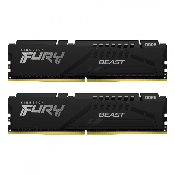 Модуль памяти Kingston 16GBDDR5 5600 DIMM FURY Beast Black XMP Gaming Memory KF556C40BBK2-16 Non-ECC, , CL40, 1.25V, (Kit of 2) 1RX16 40-40-40 288-pin 16Gbit, RTL