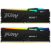 Модуль памяти Kingston 16GBDDR5 5600 DIMM FURY Beast RGB XMP Gaming Memory KF556C40BBAK2-16 Non-ECC, CL40, 1.25V, (Kit of 2) 1RX16 40-40-40 288-pin 16Gbit, RTL