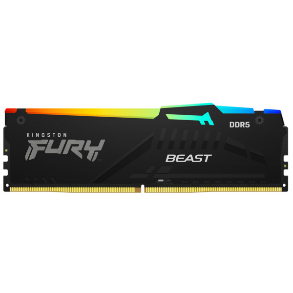 Модуль памяти Kingston 16GBDDR5 5600 DIMM FURY Beast RGB XMP Gaming Memory KF556C40BBAK2-16 Non-ECC, CL40, 1.25V, (Kit of 2) 1RX16 40-40-40 288-pin 16Gbit, RTL