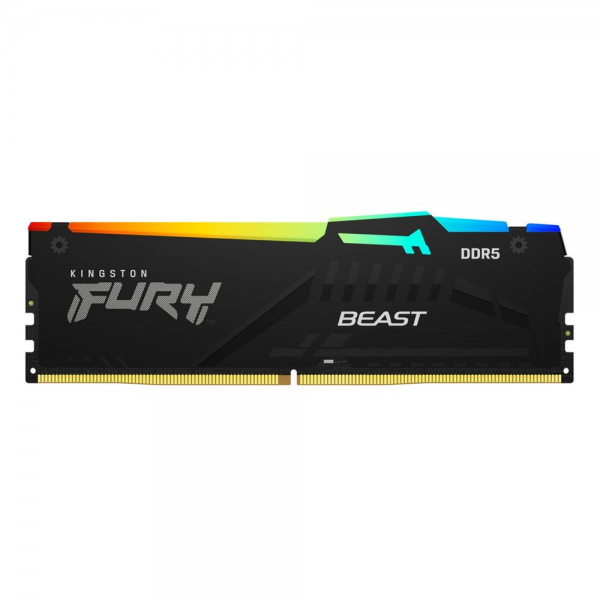 Модуль памяти Kingston 16GBDDR5 5200 DIMM FURY Beast Black XMP Gaming Memory KF552C40BBA-16 Non-ECC, CL40, 1.25V, 1RX8 40-40-40 288-pin 16Gbit, RTL