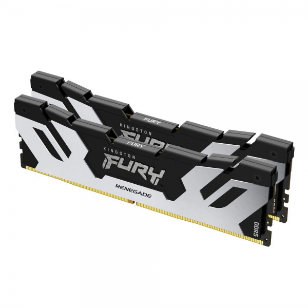 Модуль памяти Kingston 32GB DDR5 6400 DIMM FURY Renegade Silver XMP Gaming Memory KF564C32RSK2-32 Non-ECC, CL32, 1.4V, (Kit of 2) 1RX8 32-39-39 288-pin 16Gbit, RTL
