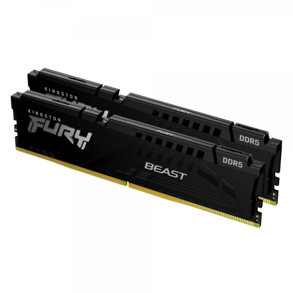 Модуль памяти Kingston 16GBDDR5 6000 DIMM FURY Beast Black EXPO Gaming Memory KF560C36BBEK2-16 Non-ECC, CL36 , 1.35V, (Kit of 2) 1RX16 36-38-38 288-pin 16Gbit, RTL