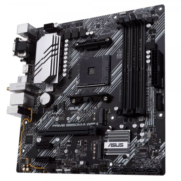 Материнская плата ASUS PRIME B550M-A WIFI II AM4 mATX 4xDDR4 PCIEx16 2xPCIEx1 2xM.2 HDMI DVI-D VGA GLAN Wi-Fi 6 (90MB19X0-M0EAY0)